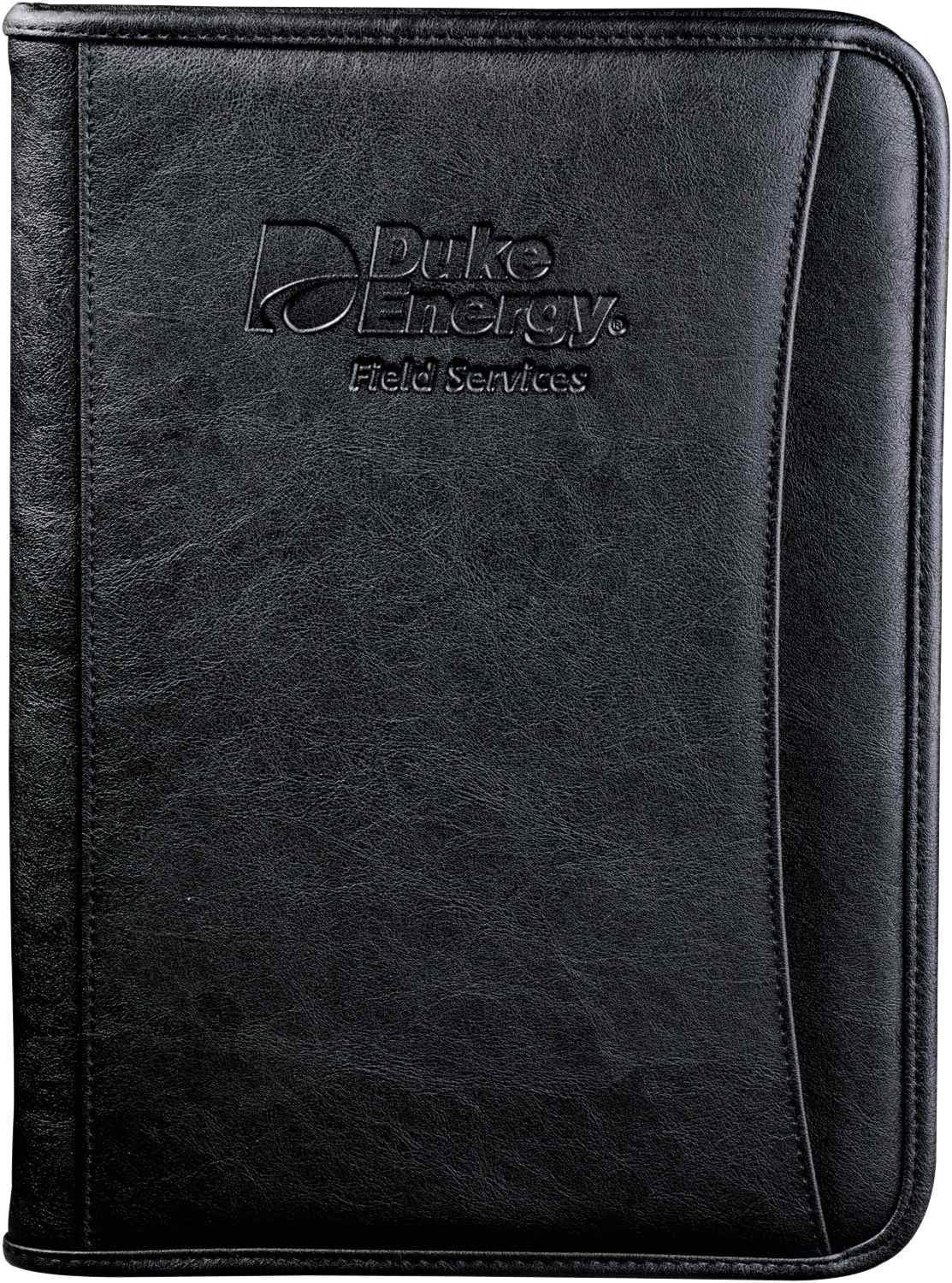 0600-10BK_D_FR_3188 Executive DuraHyde Zippered Padfolio with FSC® Mix Paper - Image 1
