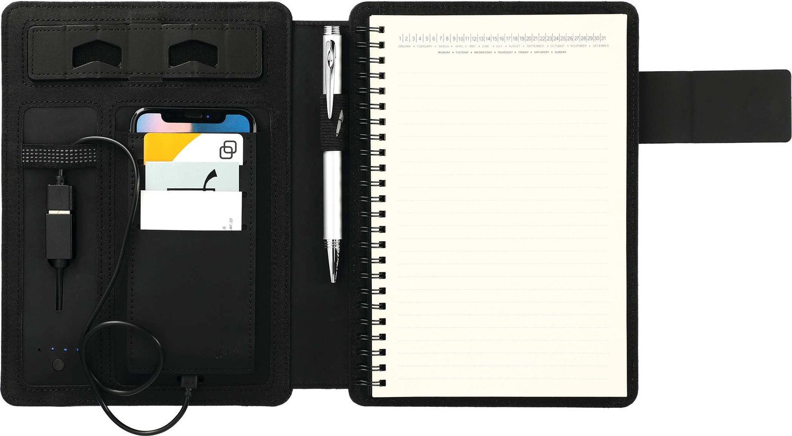 FSC® Mix Titus 5000 mAh Wireless Charging Journal - Image 2
