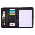 Renaissance Italian Style Leather Zippered Padfolio with FSC® Mix Paper - Image 2