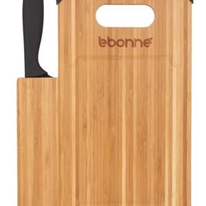 Bamboo Cutting Board with Knife