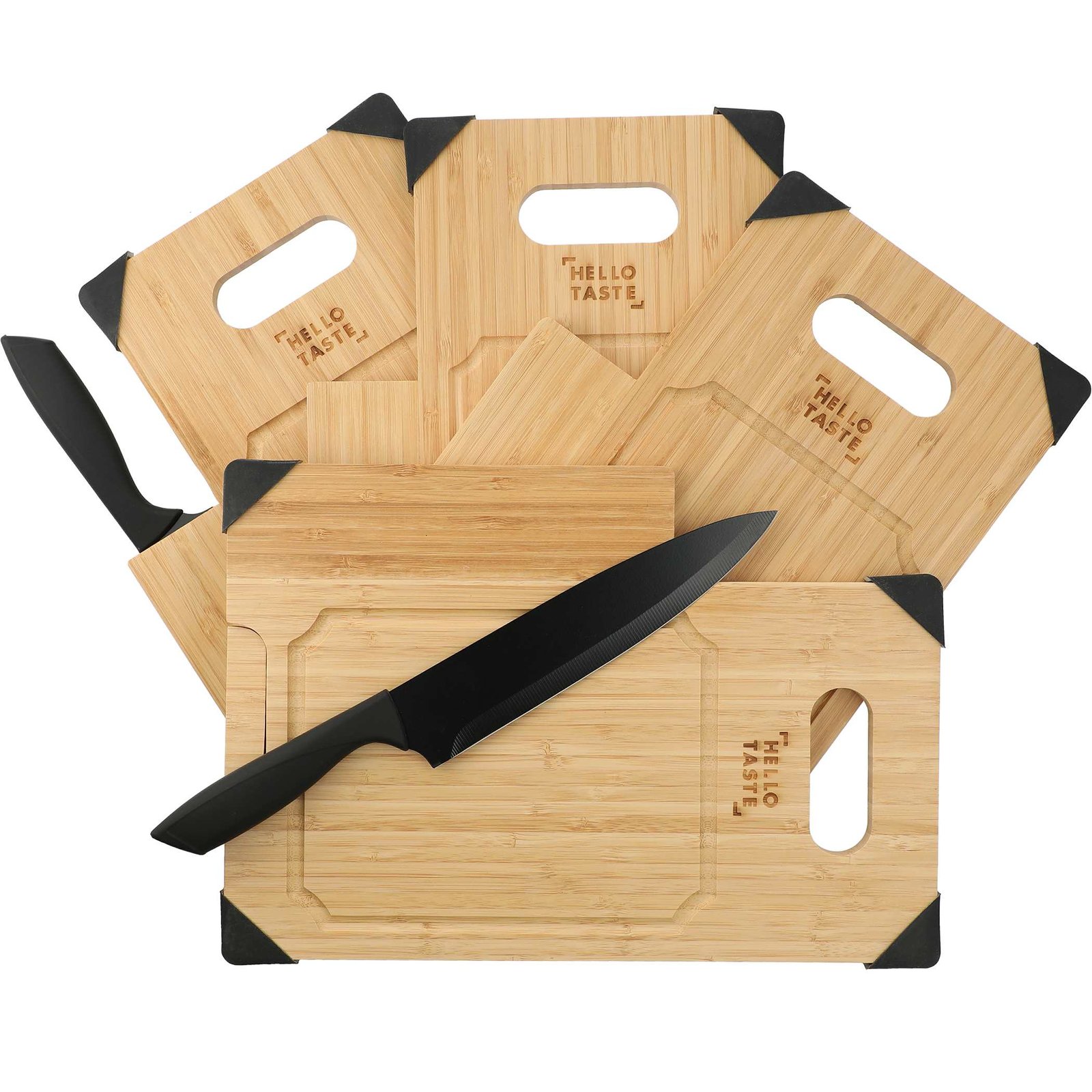 Bamboo Cutting Board with Knife - Image 5
