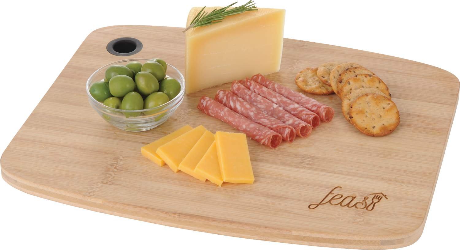 Bamboo Large Cutting Board with Silicone Grip - Image 4
