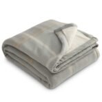 Plaid Fleece Sherpa Blanket - Image 6
