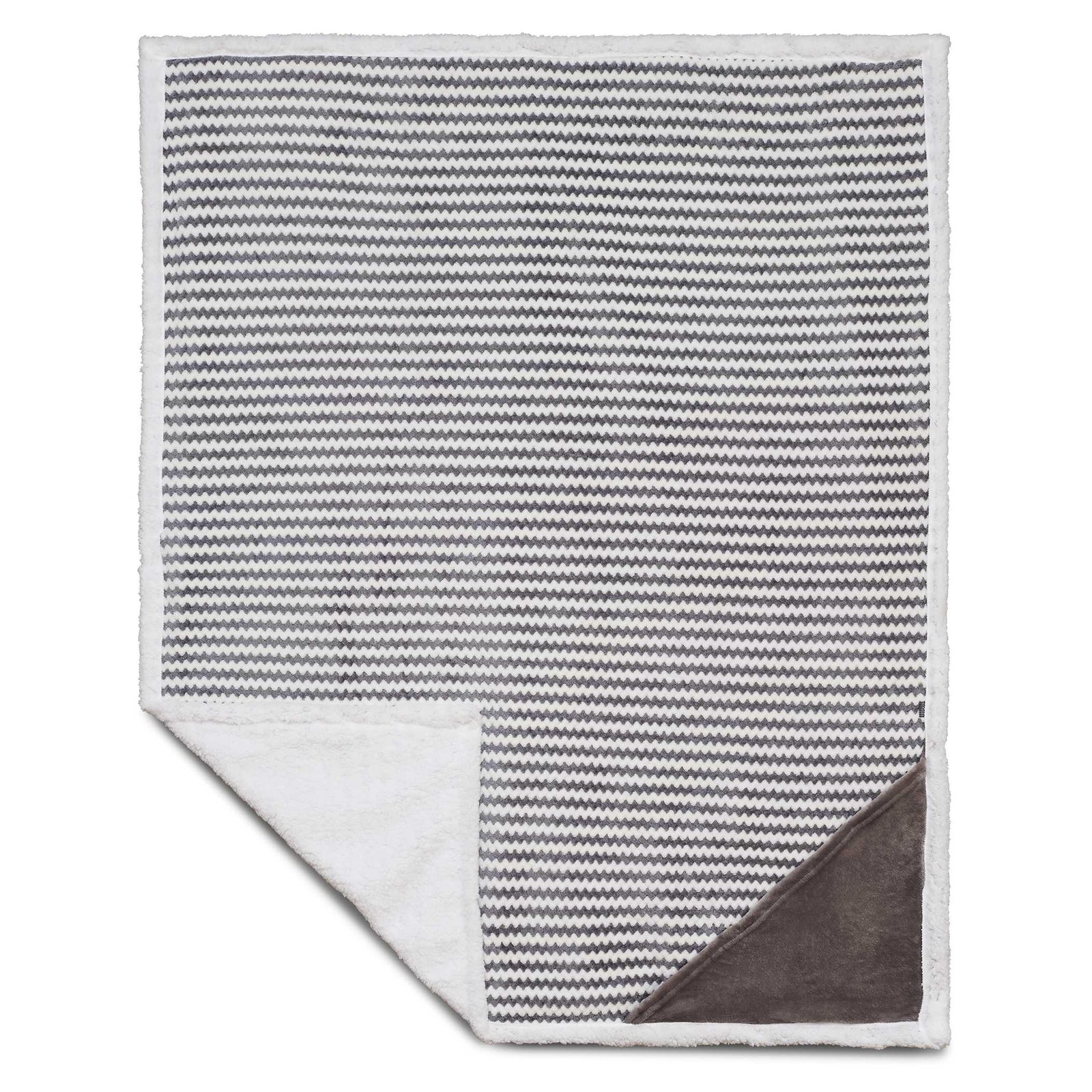 Field & Co.® Chevron Striped Sherpa Blanket - Image 7