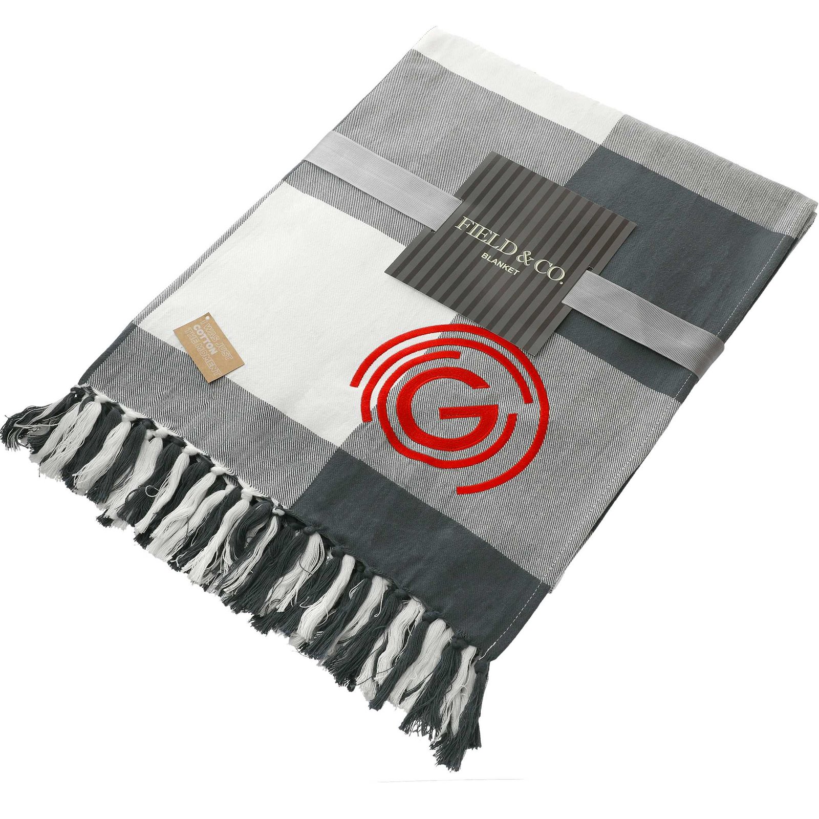 Field & Co.® 100% Organic Cotton Check Throw Blanket - Image 3