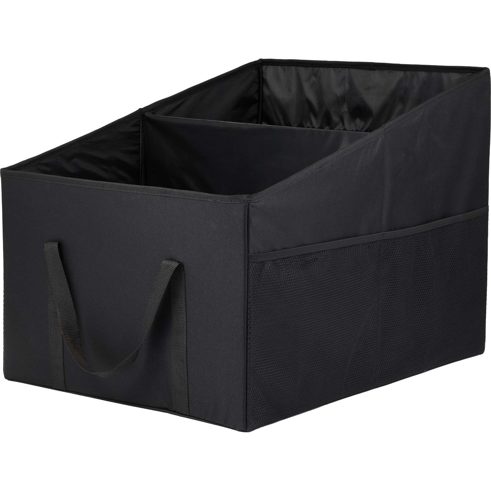 Recycled Trunk Organizer with Divider, Mesh Pockets & Carry Straps - Image 2