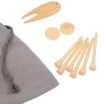 Bamboo Golf Tee Set with Recycled Pouch - Image 4