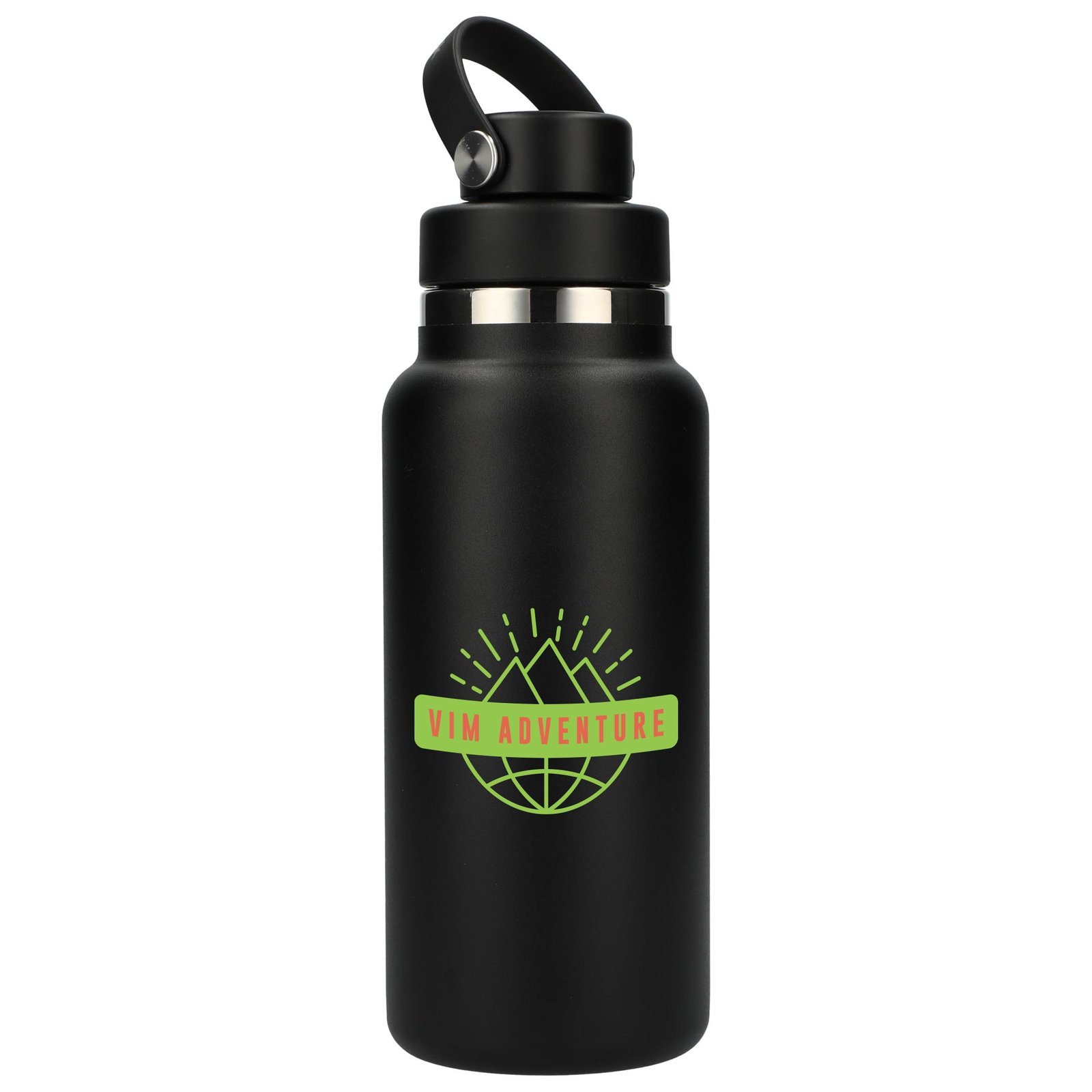1601-97BK_D_FR-1 Hydro Flask® Wide Mouth 32oz Bottle with Flex Chug Cap - Image 1