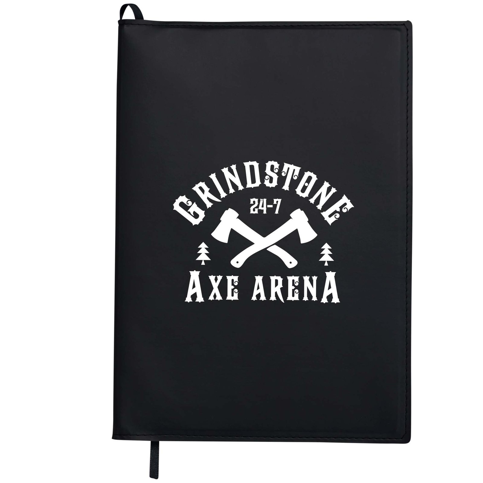 2800-98BK_D_FR-1 7” x 10” Mela Apple Leather Refillable Journal - Image 1