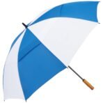 58" Recycled Golf Umbrella with Wooden Handle - Image 9
