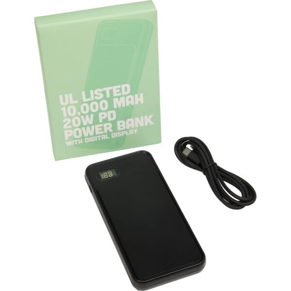 UL Listed 10,000 mAh 20W Digital Display Power Bank - Image 12