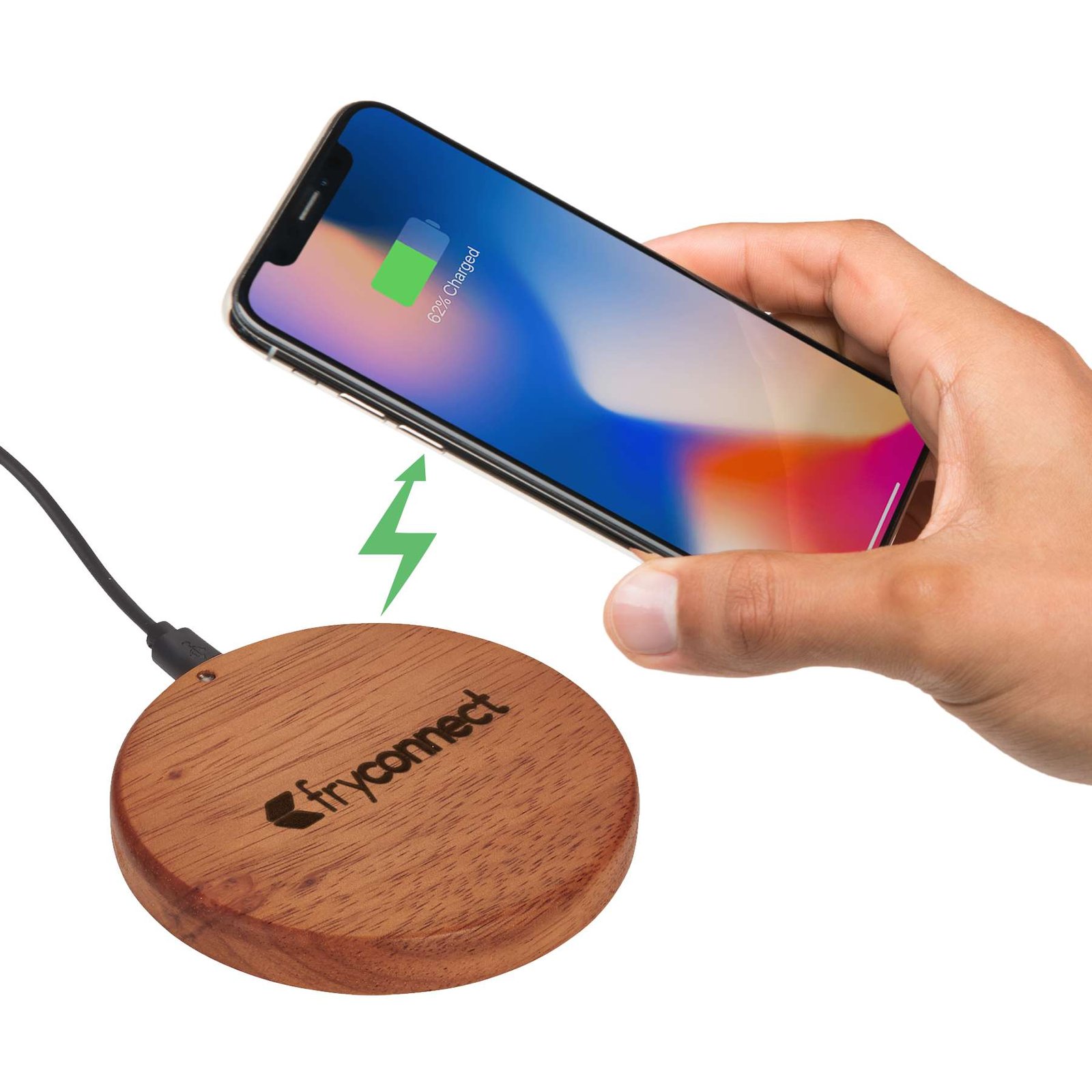FSC® 100% Wood Wireless Charging Pad - Image 3