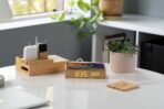 FSC® 100% Bamboo Wireless Charging Pad with Dual Outputs - Image 11