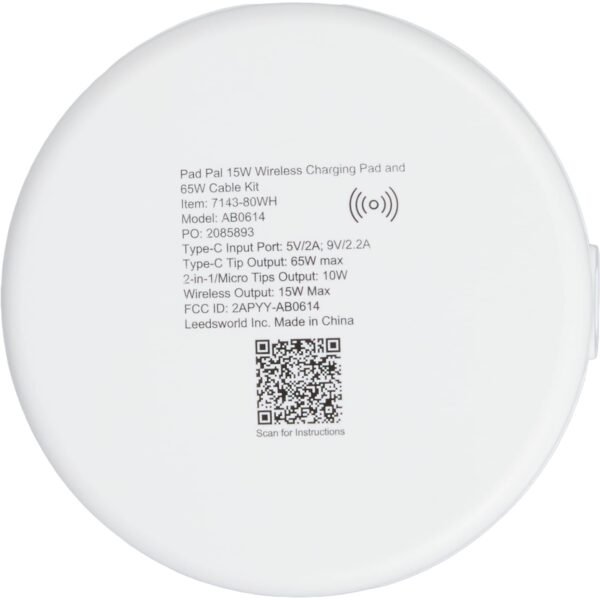 Pad Pal 15W Wireless Charging Pad & 65W Cable Kit - Image 2