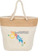 Jute Accent 12oz Cotton Canvas Rope Tote