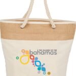 Jute Accent 12oz Cotton Canvas Rope Tote