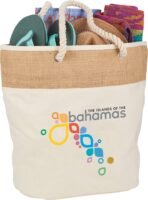 Jute Accent 12oz Cotton Canvas Rope Tote - Image 3