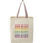 Rainbow Recycled 6oz Cotton Grocery Tote