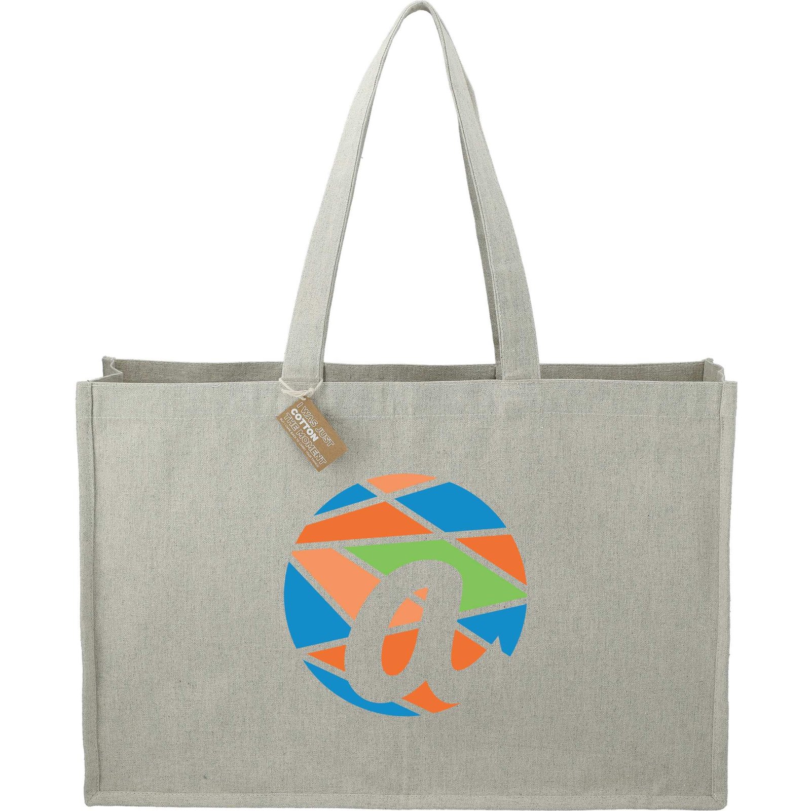 7901-12GY_D_FR Repose 10oz Recycled Cotton Shoulder Tote - Image 1
