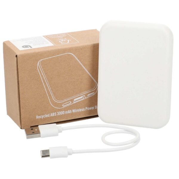Recycled ABS 3000 mAh Wireless Power Bank - Image 8