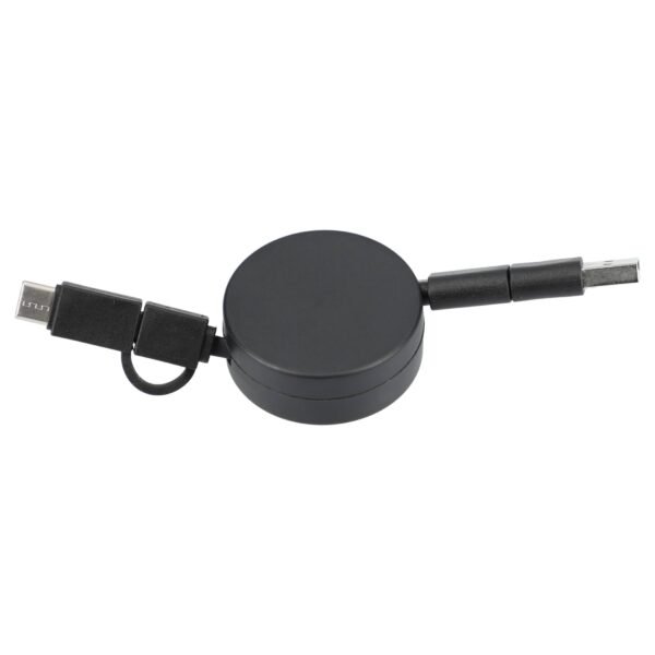 FSC® 100% Bamboo Retractable 5-in-1 Charging Cable - Image 3