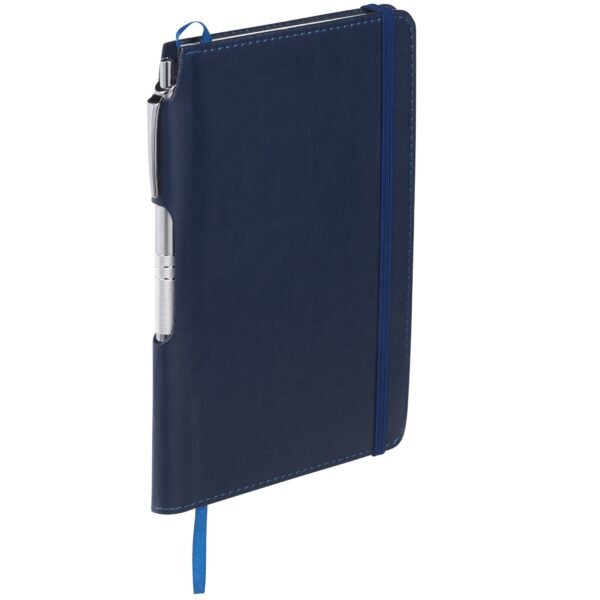 6" x 8.5" FSC® Mix Viola Bound Notebook with Pen - Image 2