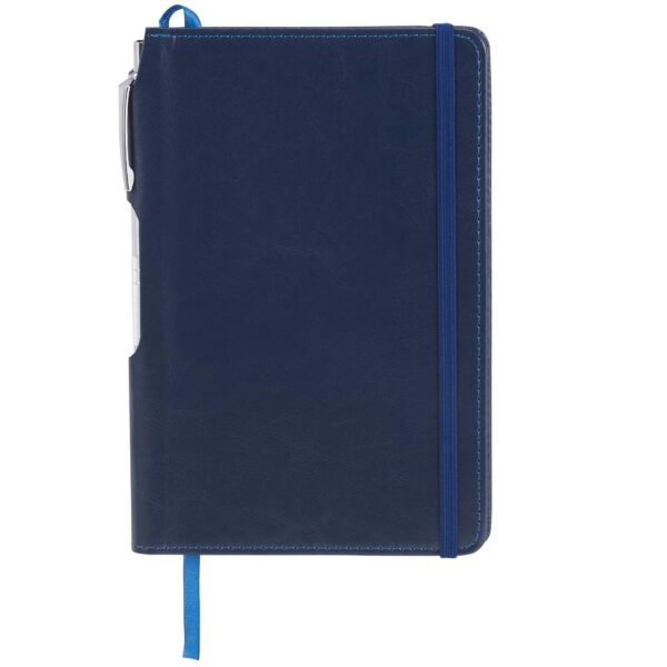 6" x 8.5" FSC® Mix Viola Bound Notebook with Pen - Image 3