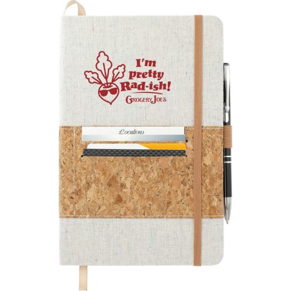 5.5" x 8.5" FSC® Mix Recycled Cotton Cork Notebook - Image 3