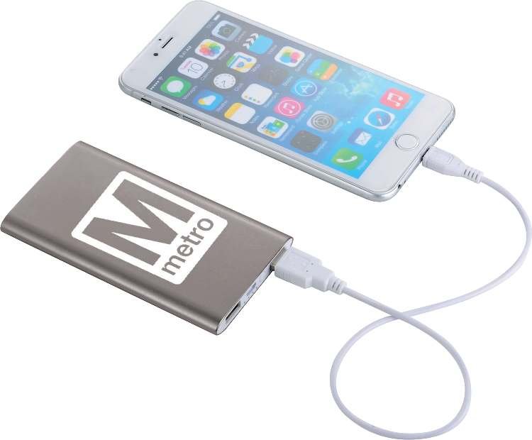 Sleek Aluminum 4000 mAh Power Bank - Image 2