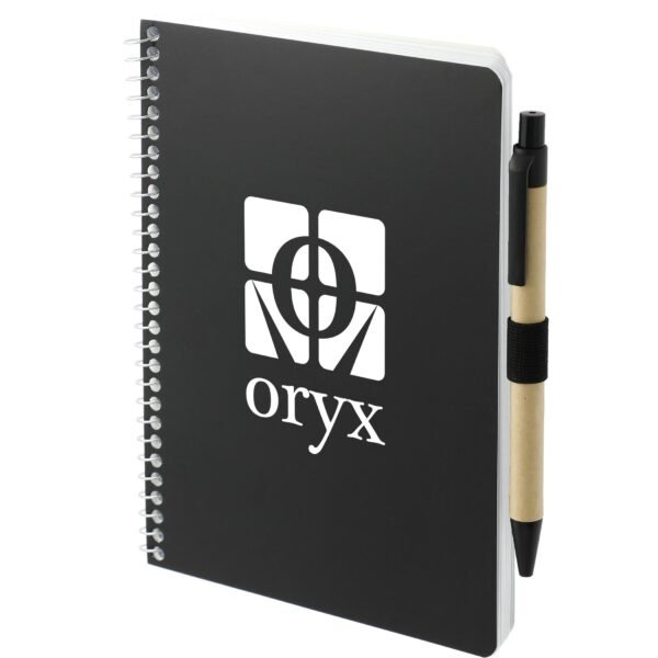 5” x 7” FSC® Mix Spiral Notebook with Pen - Image 4