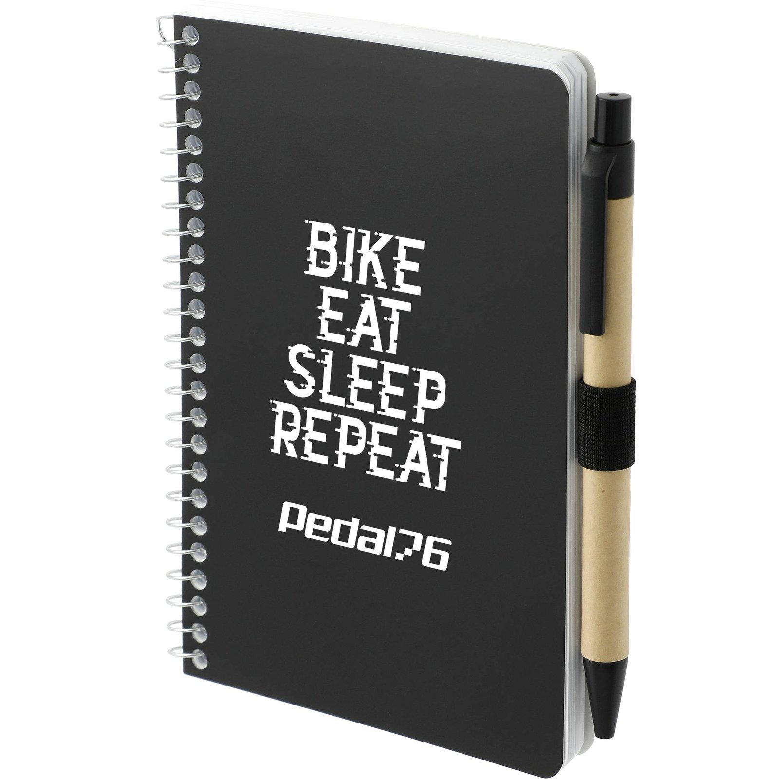 4" x 6" FSC® Mix Pocket Spiral Notebook with Pen - Image 4