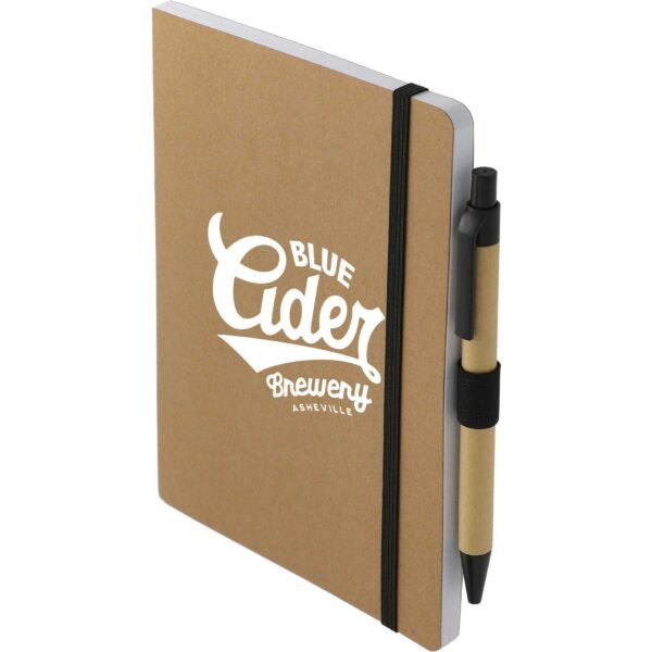 5" x 7" FSC® Recycled Notebook and Pen Set - Image 3