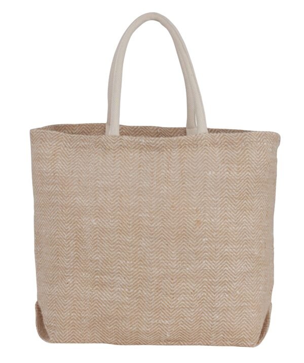 Herringbone Jute Tote - Image 6