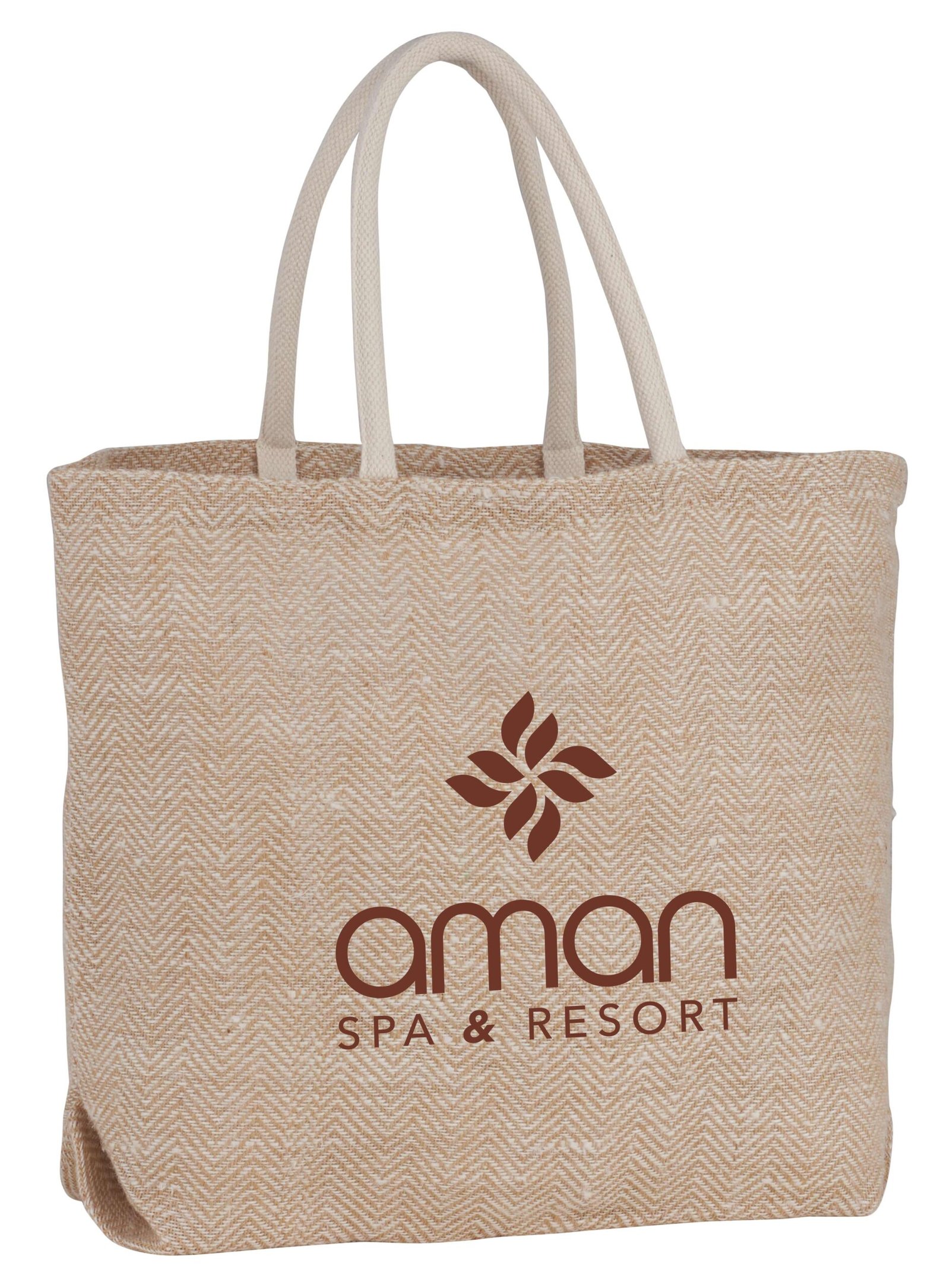 Herringbone Jute Tote - Image 2