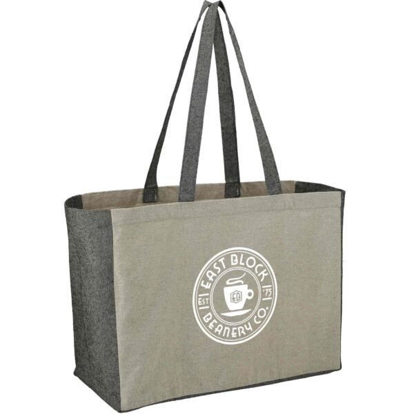 Recycled Cotton Contrast Side Shopper Tote - Image 4