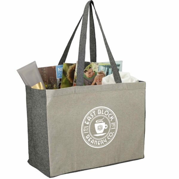 Recycled Cotton Contrast Side Shopper Tote - Image 5