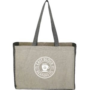 Recycled Cotton Contrast Side Shopper Tote