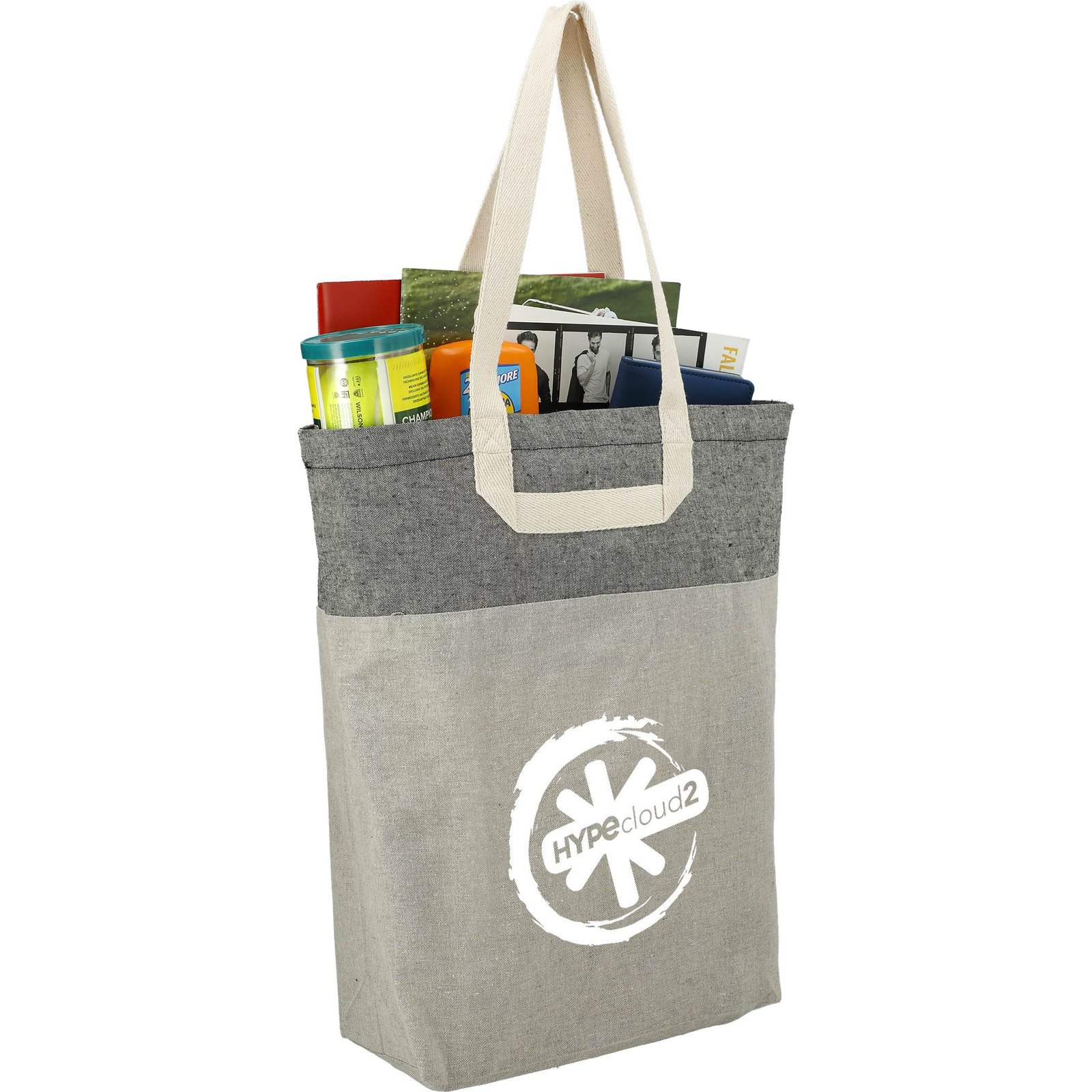 Recycled Cotton U-Handle Book Tote - Image 3