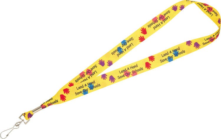 Full Color 1" Lanyard w/ Hook