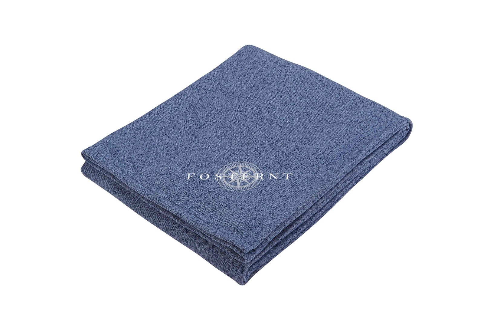 SM-8712BL_D_FR_6654 Heathered Fleece Throw Blanket 50" x 60" Unfolded - Image 1