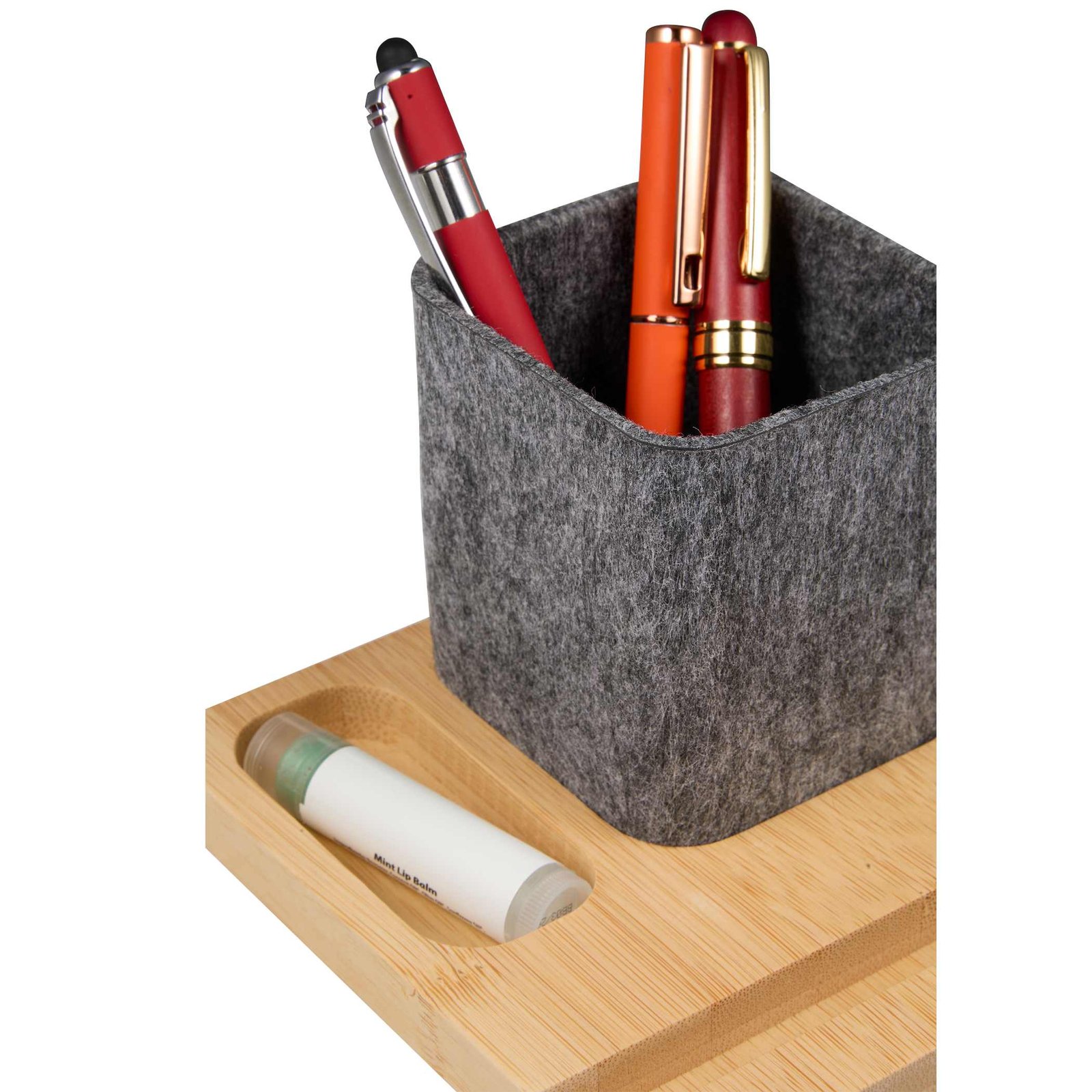 Recycled Felt & Bamboo Pen Holder - Image 6