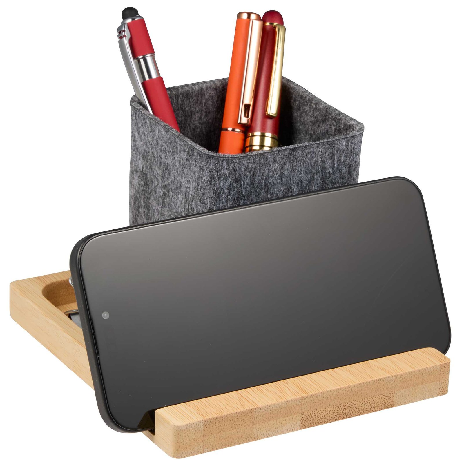 Recycled Felt & Bamboo Pen Holder - Image 7
