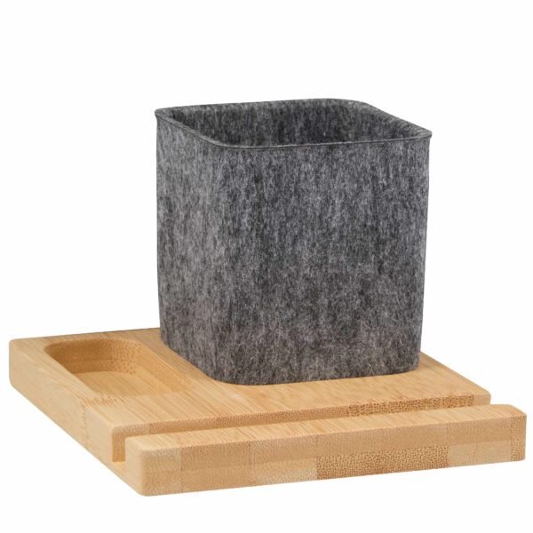 Recycled Felt & Bamboo Pen Holder - Image 11