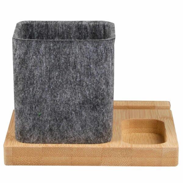 Recycled Felt & Bamboo Pen Holder - Image 9