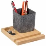 Recycled Felt & Bamboo Pen Holder - Image 7