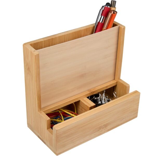 FSC® 100% Bamboo Photo Frame Desktop Organizer - Image 3