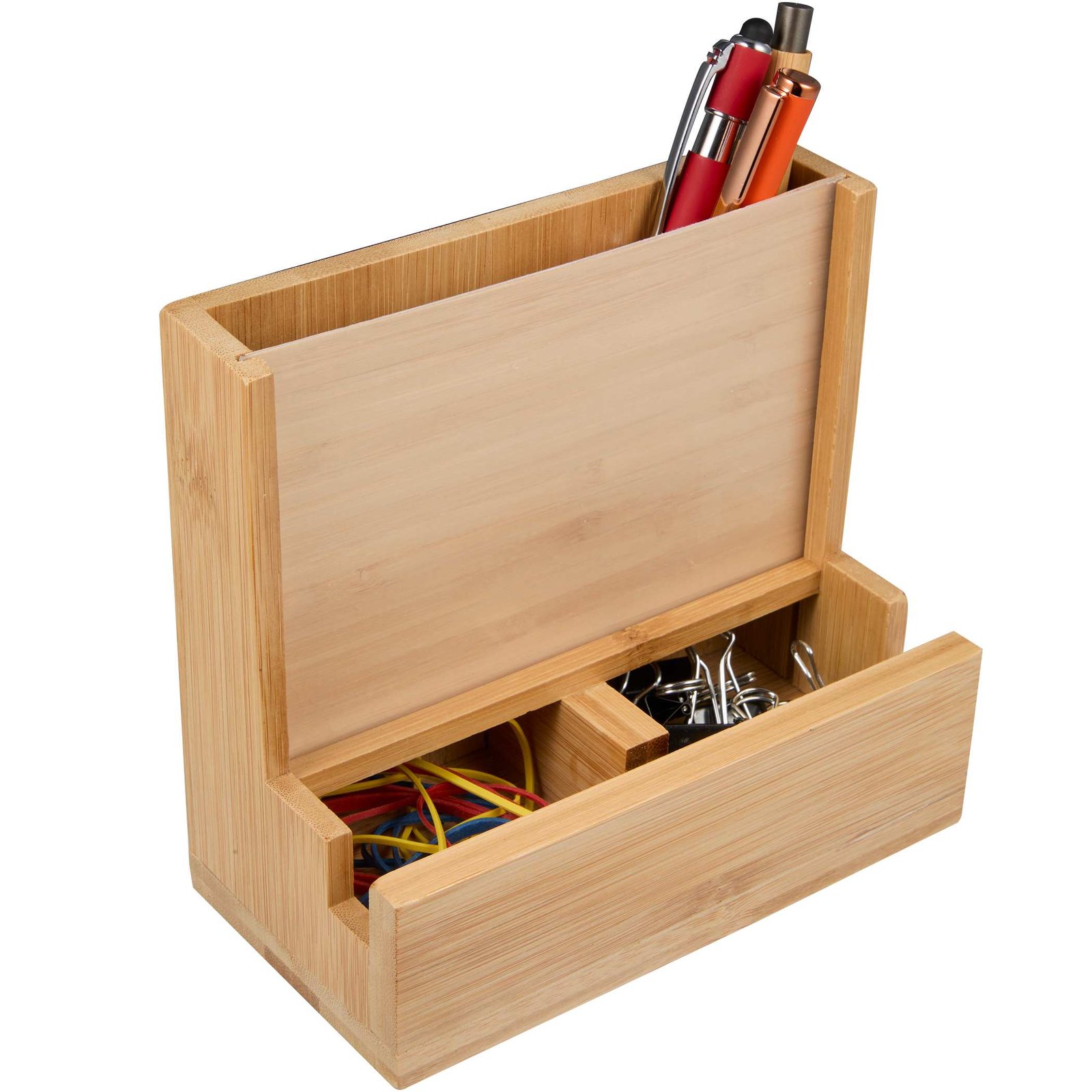 FSC® 100% Bamboo Photo Frame Desktop Organizer - Image 3
