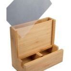 FSC® 100% Bamboo Photo Frame Desktop Organizer - Image 8