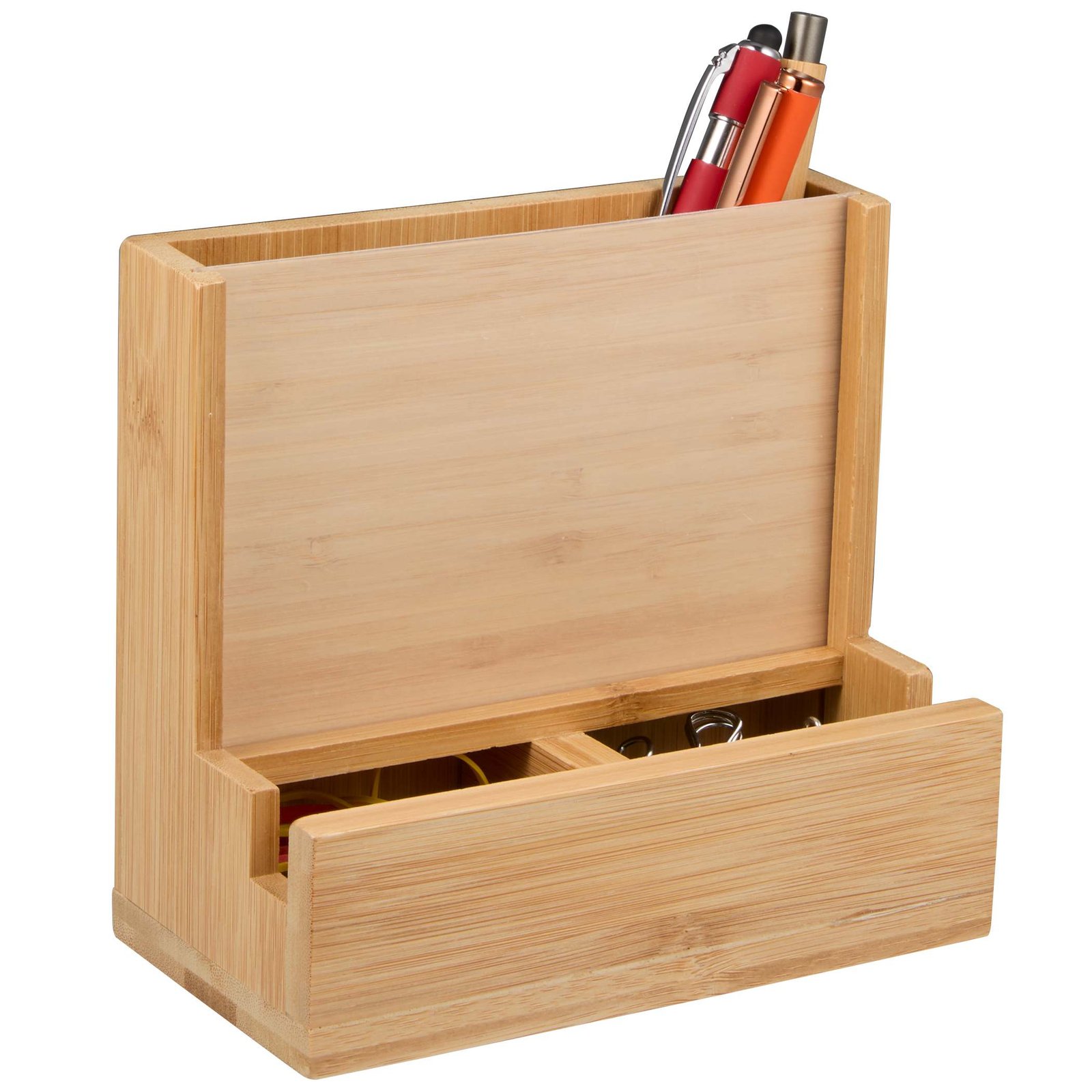 FSC® 100% Bamboo Photo Frame Desktop Organizer - Image 9