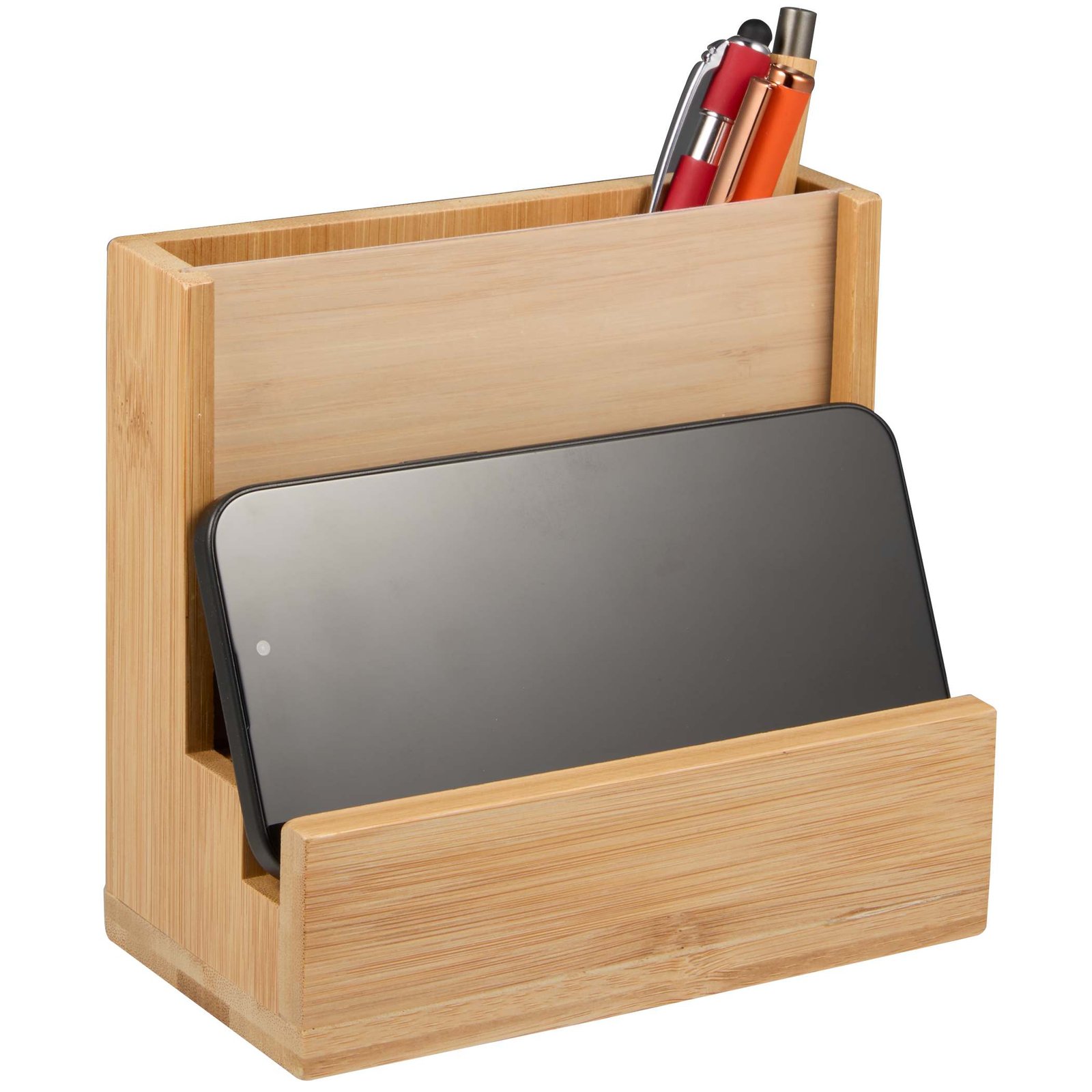 FSC® 100% Bamboo Photo Frame Desktop Organizer - Image 5
